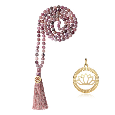Lepidolite 108 mala