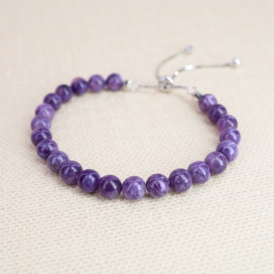 Charoite slider bracelet