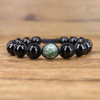 Seraphinite bracelet for men