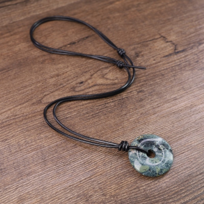 Kambaba Jasper donut pendant