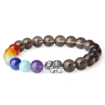 Rauchquarz 7 chakra armband