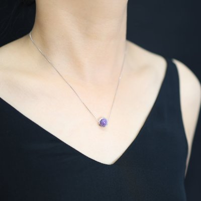 Charoite women necklace