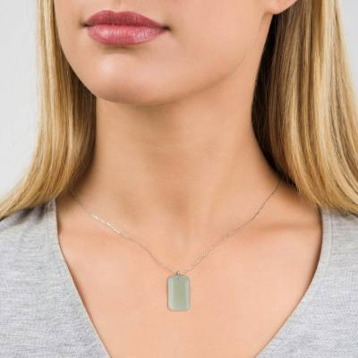 collar con colgante de jade Hetian nefrita