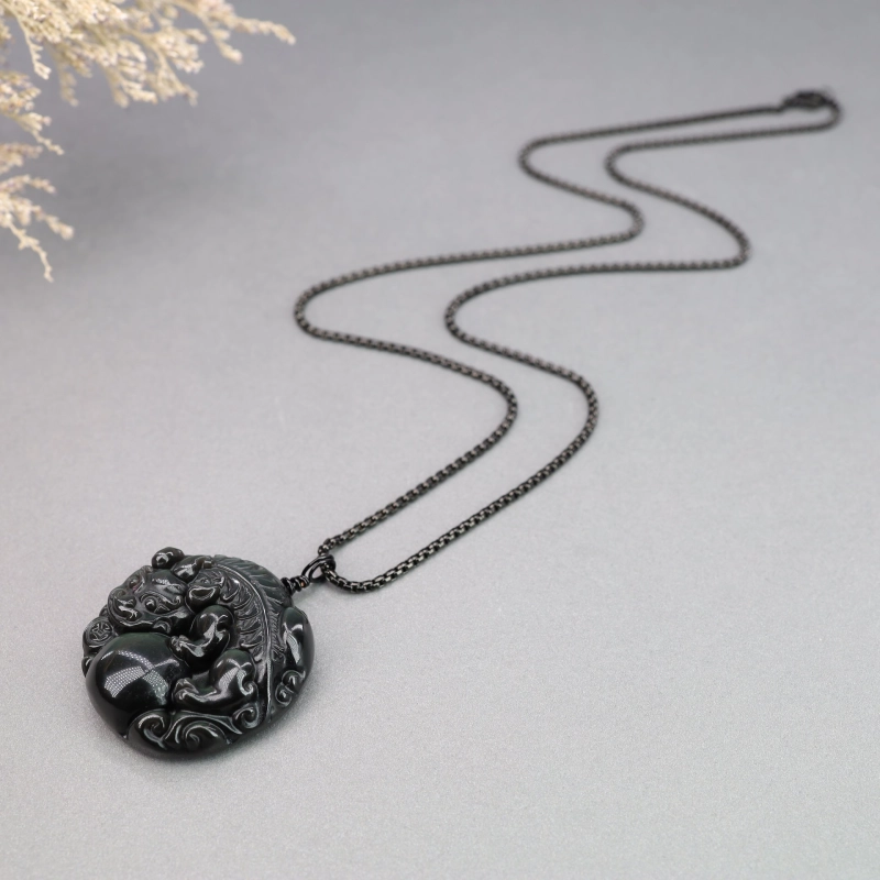 COAI-レインボーオブシディアン-貔貅-魔除け-金運アップお守り
