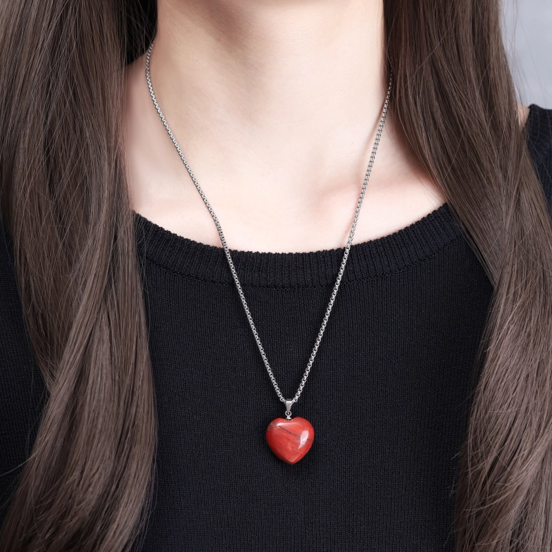 COAI-レッドジャスパー-ラブハート-パワーストーンペンダント